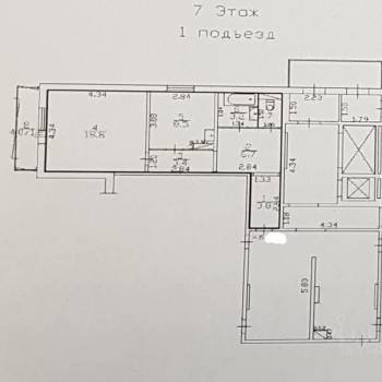 Продается 1-комнатная квартира, 45,9 м²