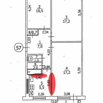 Продается 3-х комнатная квартира, 65 м²