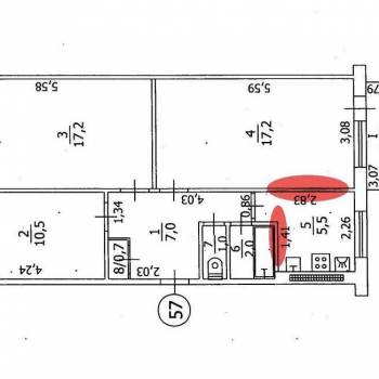 Продается 3-х комнатная квартира, 65 м²