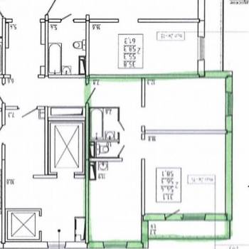 Продается 2-х комнатная квартира, 54,4 м²