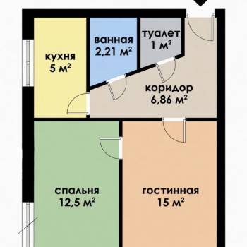 Продается 2-х комнатная квартира, 45 м²