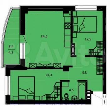 Сдается Многокомнатная квартира, 75,2 м²