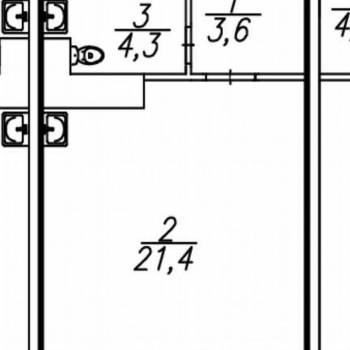 Продается 1-комнатная квартира, 29,3 м²