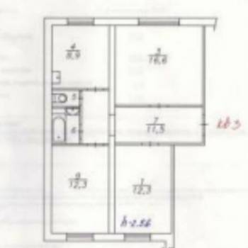 Продается 3-х комнатная квартира, 65,2 м²