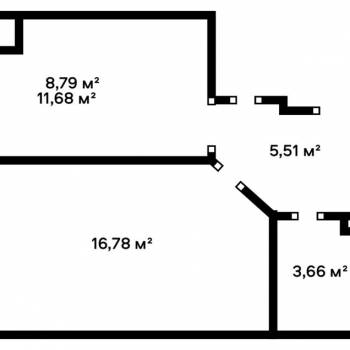 Продается 1-комнатная квартира, 39,7 м²