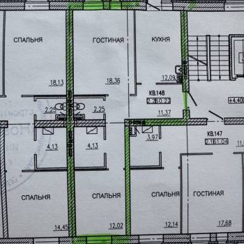 Продается 2-х комнатная квартира, 60,1 м²