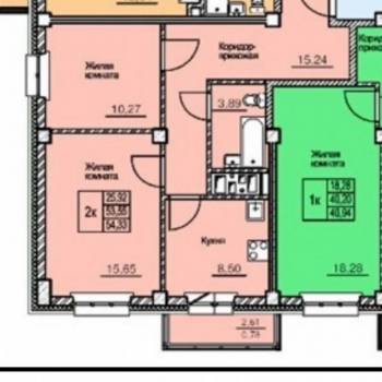 Продается 2-х комнатная квартира, 54 м²