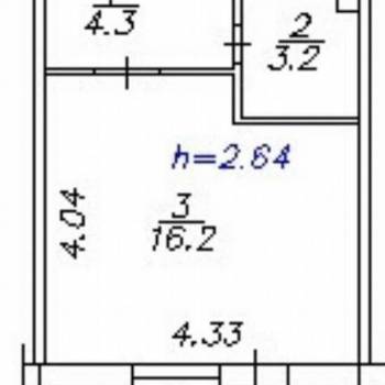 Продается 1-комнатная квартира, 25 м²