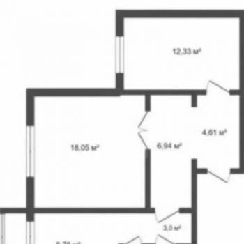 Продается 2-х комнатная квартира, 57,2 м²