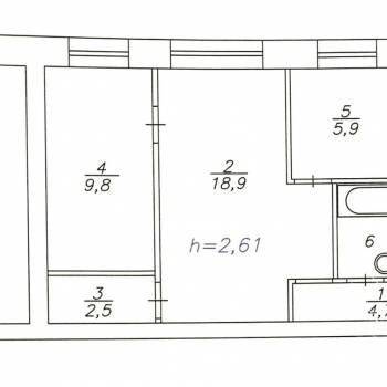 Продается 2-х комнатная квартира, 44,8 м²