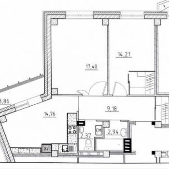 Продается 2-х комнатная квартира, 60,6 м²