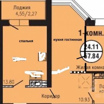 Продается 2-х комнатная квартира, 58 м²