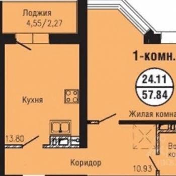 Продается 2-х комнатная квартира, 58 м²