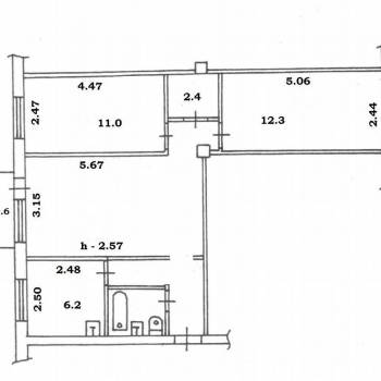 Продается 3-х комнатная квартира, 59,3 м²