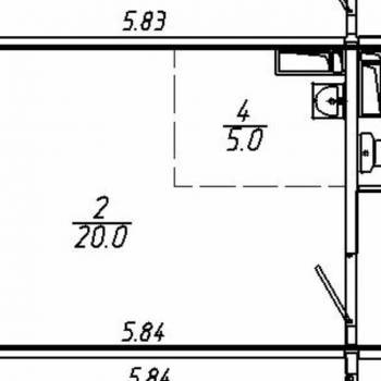 Продается 1-комнатная квартира, 33,6 м²