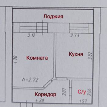 Сдается 1-комнатная квартира, 38 м²