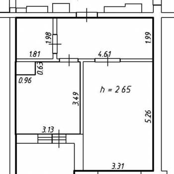 Продается 1-комнатная квартира, 45,4 м²