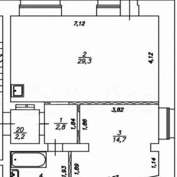 Сдается 1-комнатная квартира, 55 м²