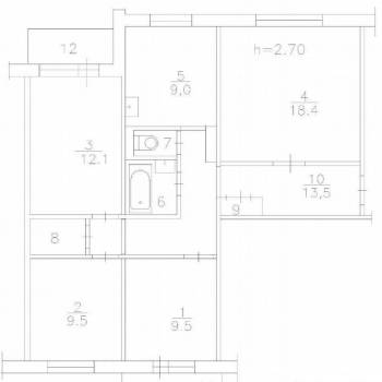 Продается Многокомнатная квартира, 78,2 м²
