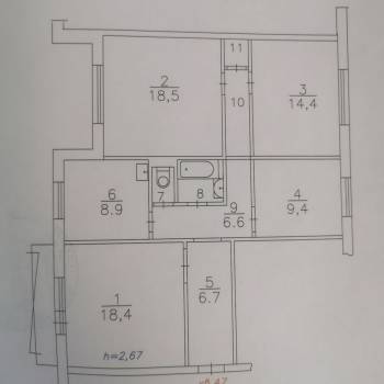 Продается Многокомнатная квартира, 91,6 м²