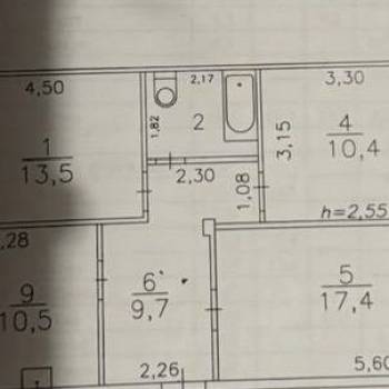 Продается 3-х комнатная квартира, 65,4 м²