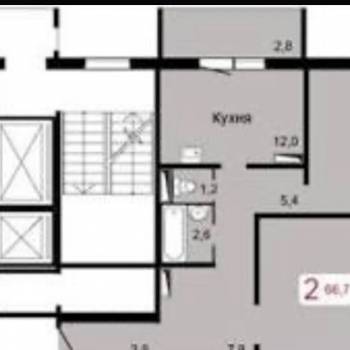 Продается 2-х комнатная квартира, 68 м²