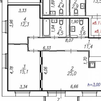 Продается 3-х комнатная квартира, 71,9 м²