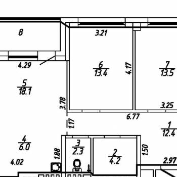 Продается 3-х комнатная квартира, 69,4 м²