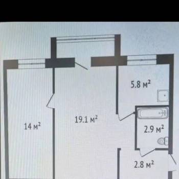 Продается 2-х комнатная квартира, 45,4 м²