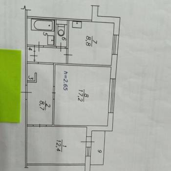 Продается 2-х комнатная квартира, 53 м²