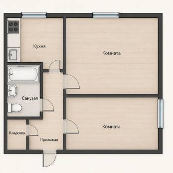 Продается 2-х комнатная квартира, 41,2 м²
