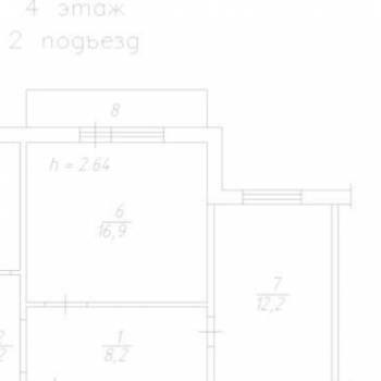 Продается 2-х комнатная квартира, 54 м²