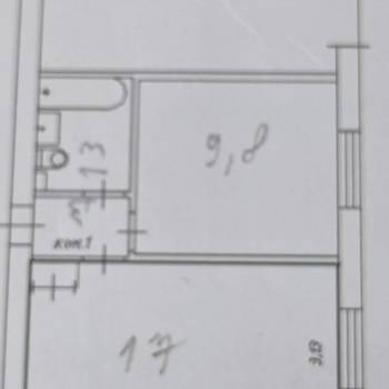 Продается 1-комнатная квартира, 35 м²