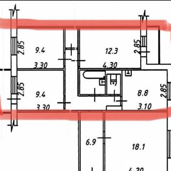 Продается Многокомнатная квартира, 78 м²