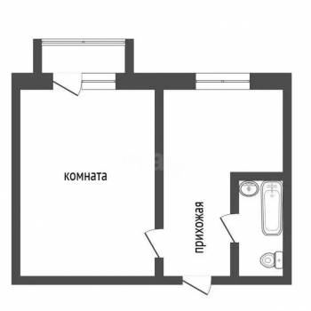 Продается 1-комнатная квартира, 30,6 м²