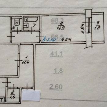 Продается 3-х комнатная квартира, 65 м²