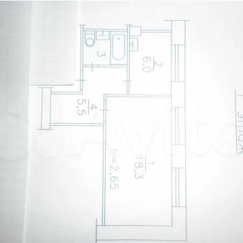 Продается 1-комнатная квартира, 33,2 м²
