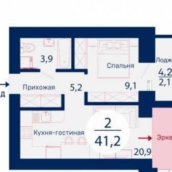 Продается 2-х комнатная квартира, 40 м²