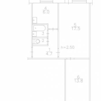 Продается 2-х комнатная квартира, 46 м²