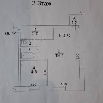 Продается 1-комнатная квартира, 32 м²