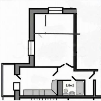 Продается 2-х комнатная квартира, 45,6 м²