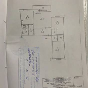 Продается 3-х комнатная квартира, 69 м²