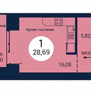Продается 1-комнатная квартира, 30 м²