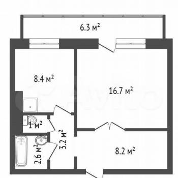 Продается 1-комнатная квартира, 42 м²