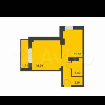 Сдается 1-комнатная квартира, 42 м²