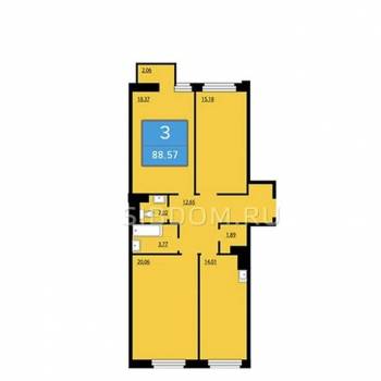 Сдается Многокомнатная квартира, 86,6 м²