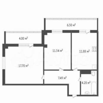 Сдается 2-х комнатная квартира, 54 м²