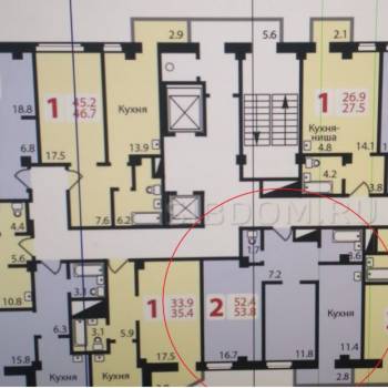 Сдается 2-х комнатная квартира, 52 м²