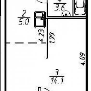 Продается 1-комнатная квартира, 26,2 м²