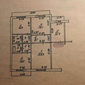 Продается 3-х комнатная квартира, 115,2 м²